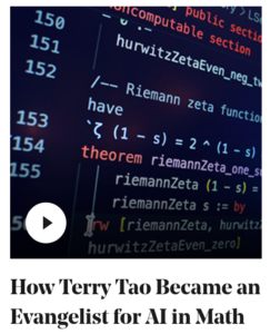 Screenshot of Quanta Podcast episode about "How Terry Tao Became an Evangelist for AI in Math."